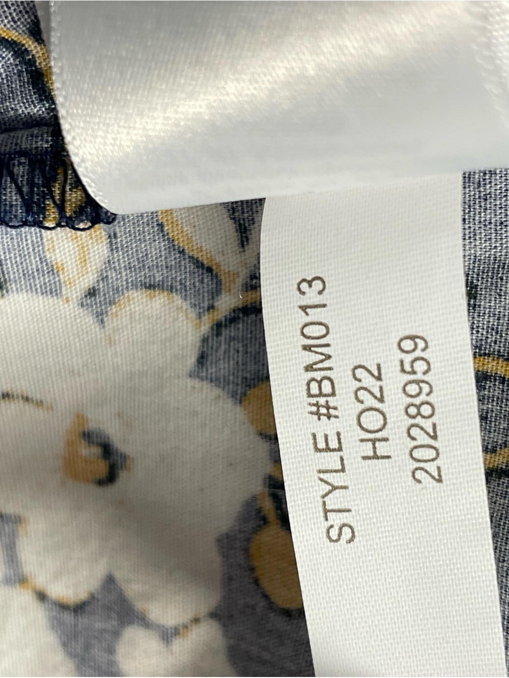 J. Crew Cotton Poplin Ruffle Top Floral Long-Sleeve Blouse - Navy - Picture 9 of 9